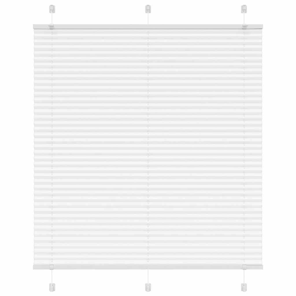 vidaXL Branco Plissada Cega 115x150cm Largura Tecido 114,4cm Poliéster