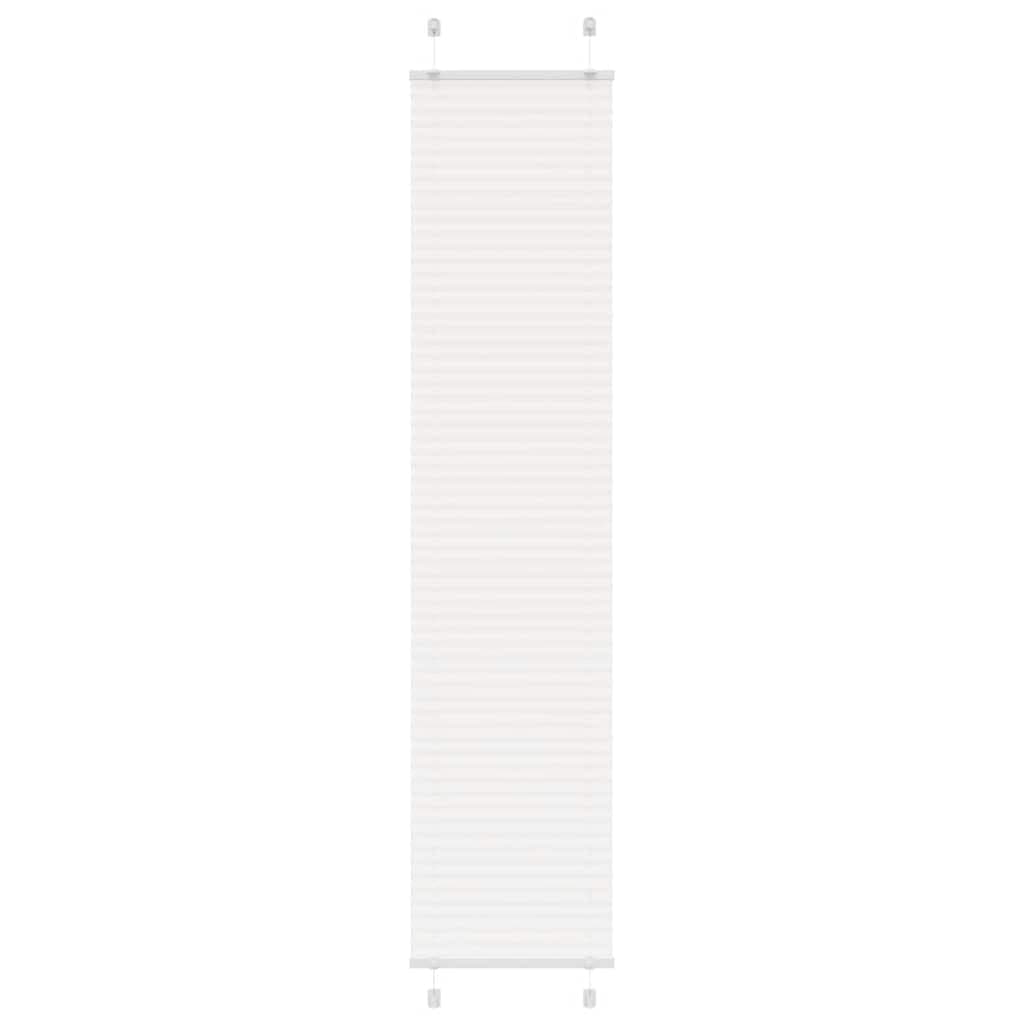 vidaXLBranco Plissada Cega 50x200 cm Largura Tecido 49,4 cm Poliéster