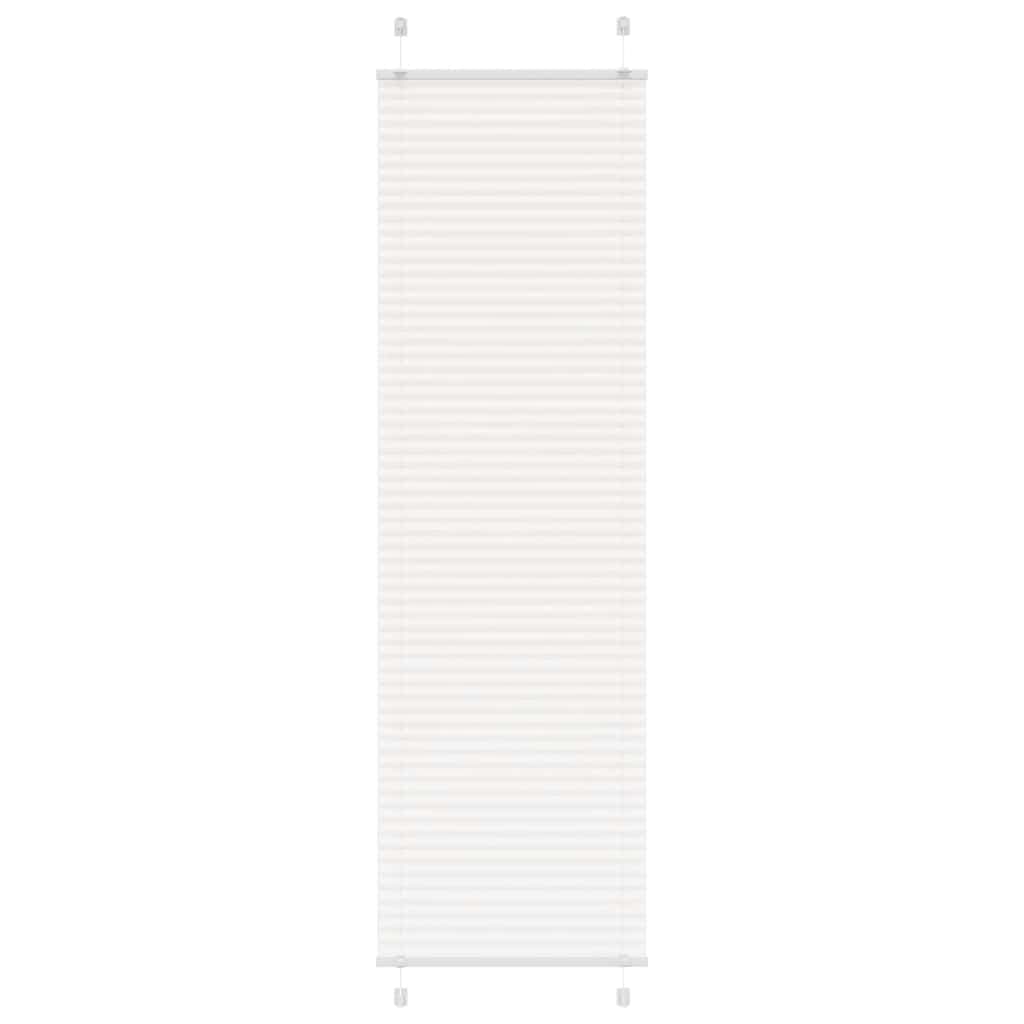 vidaXL Branco Plissada Cega 60x200 cm Largura Tecido 59,4 cm Poliéster