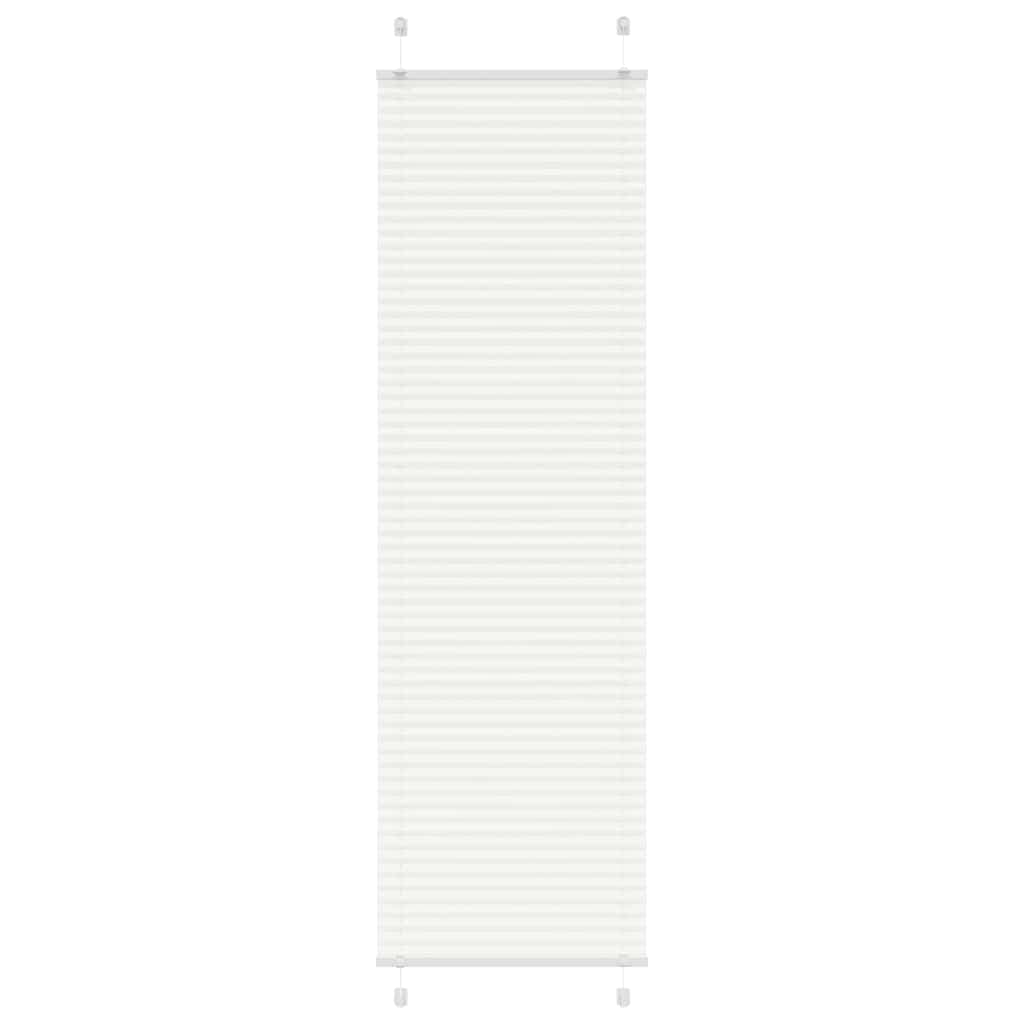 vidaXL Branco Plissada Cega 65x200 cm Largura Tecido 64,4 cm Poliéster