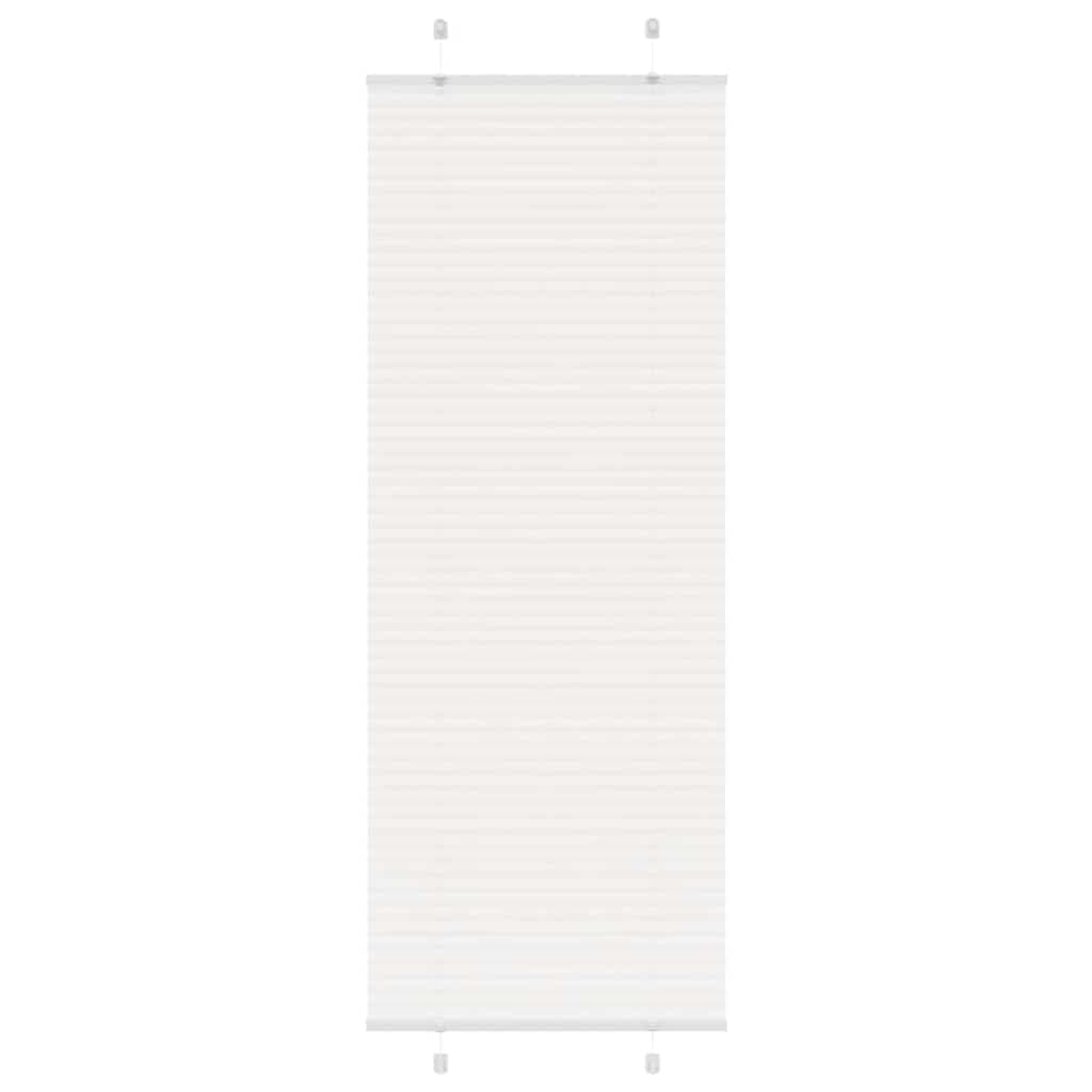 vidaXL Branco Plissada Cega 70x200 cm Largura Tecido 69,4 cm Poliéster
