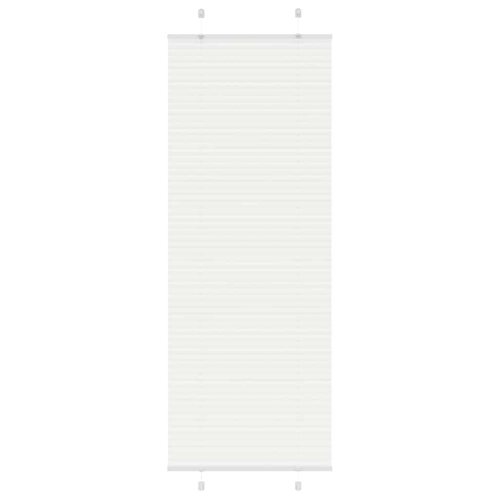 vidaXL Branco Plissada Cega 80x200 cm Largura Tecido 79,4 cm Poliéster