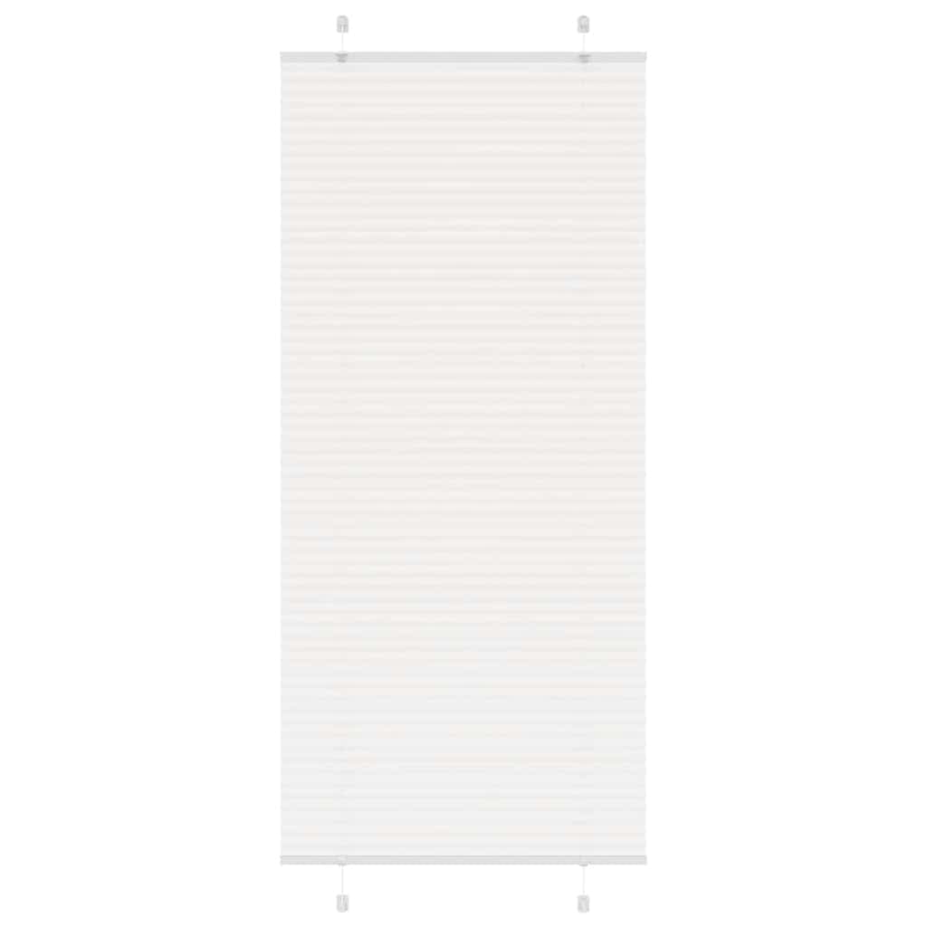 vidaXL Branco Plissada Cega 85x200 cm Largura Tecido 84,4 cm Poliéster