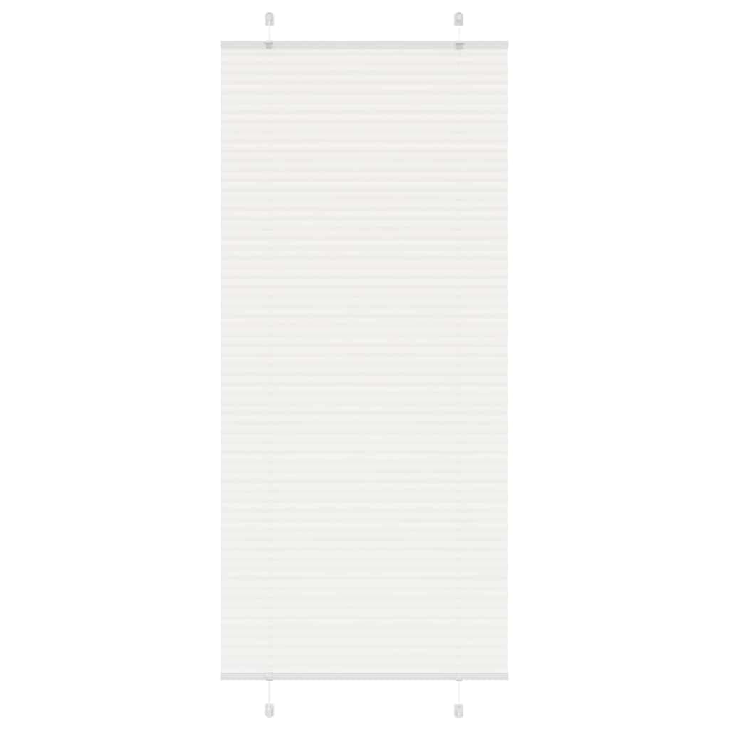 vidaXL Branco Plissada Cega 100x200cm Largura Tecido 99,4 cm Poliéster