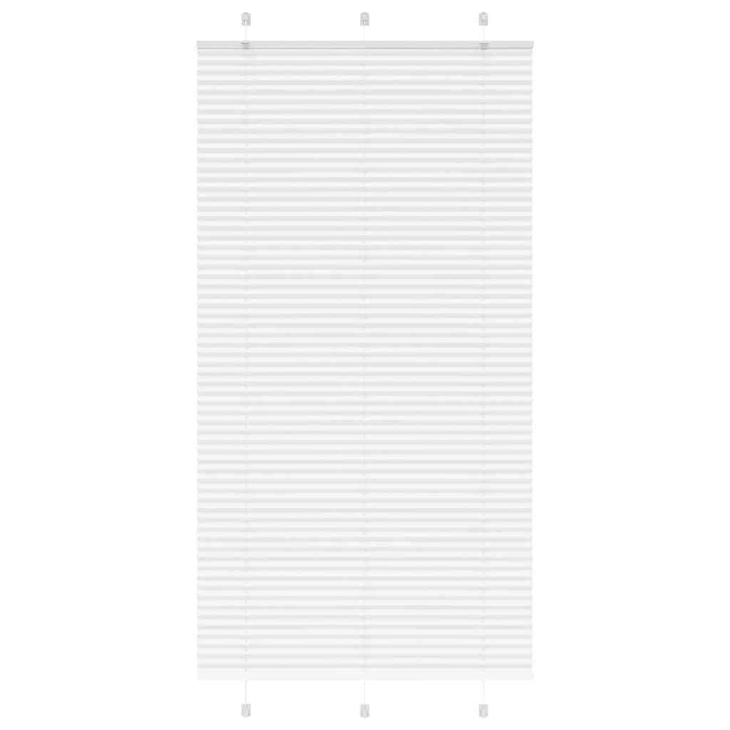 vidaXL Branco Plissada Cega 105x200cm Largura Tecido 104,4cm Poliéster