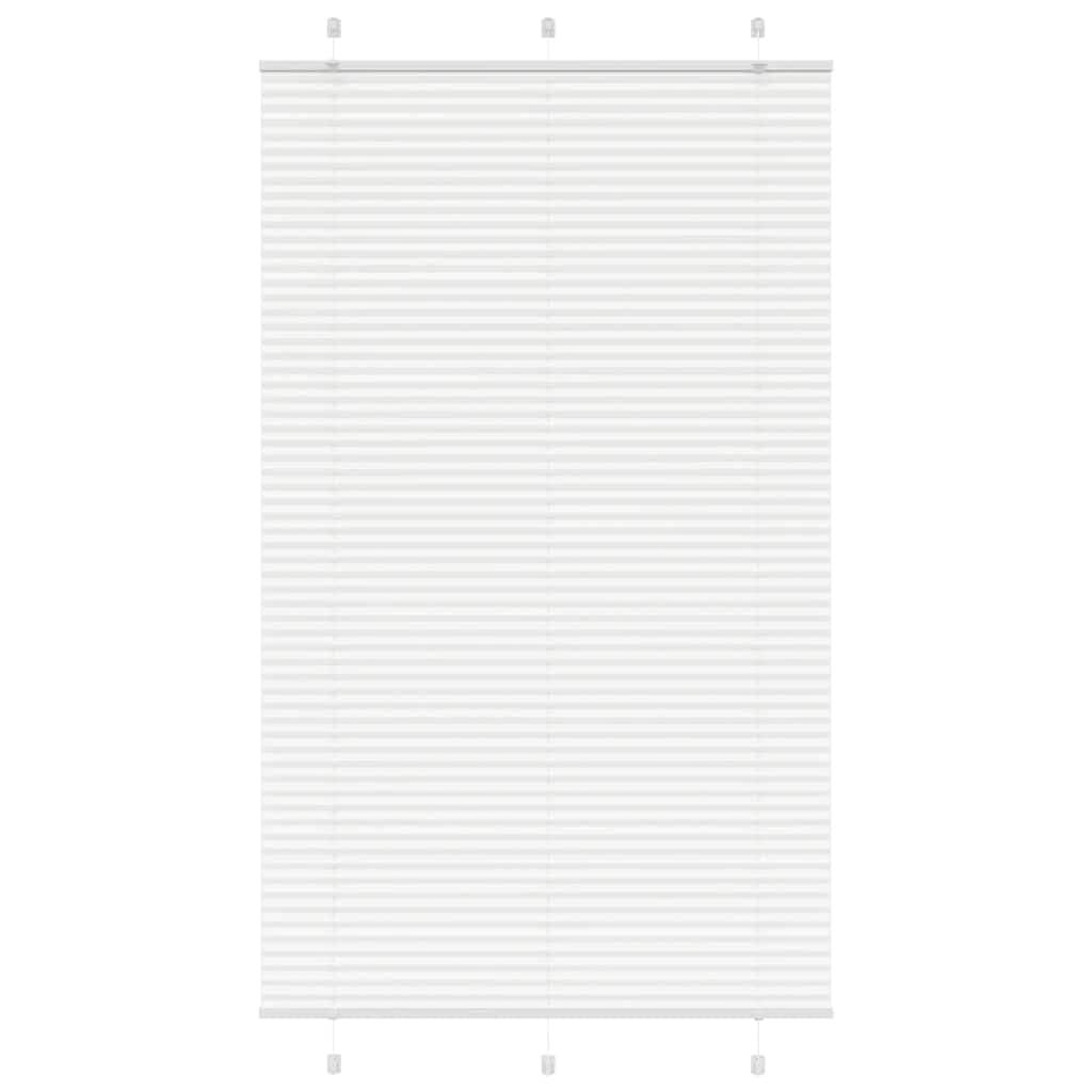 vidaXL Branco Plissada Cega 115x200cm Largura Tecido 114,4cm Poliéster