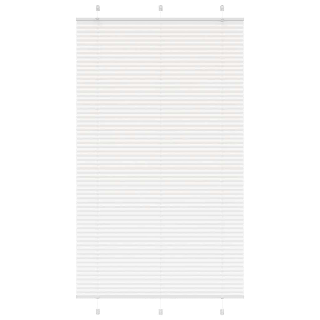 vidaXL Branco Plissada Cega 120x200cm Largura Tecido 119,4cm Poliéster