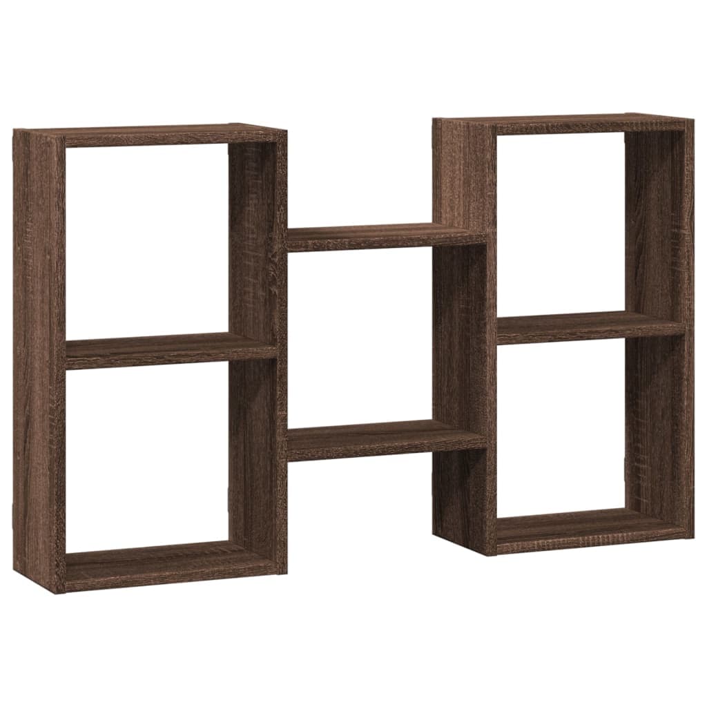 vidaXL Prateleira Parede 96x18x60 cm Derivados Madeira Carvalho Castanho - 3663584430