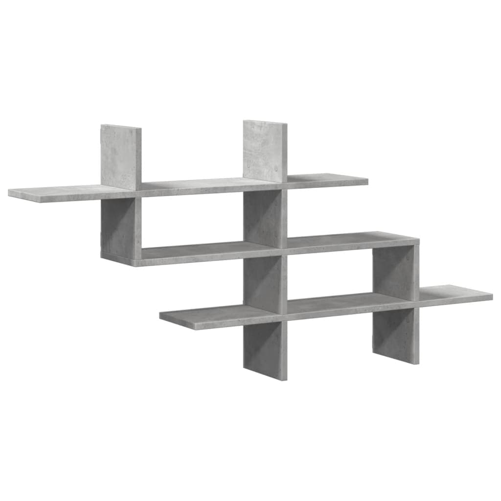 vidaXL Prateleira parede 124,5x18x60,5 cm deriv. madeira cinza cimento