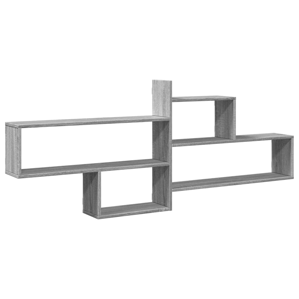 vidaXL Prateleira parede 167,5x18x68 cm deriv. madeira cinzento sonoma