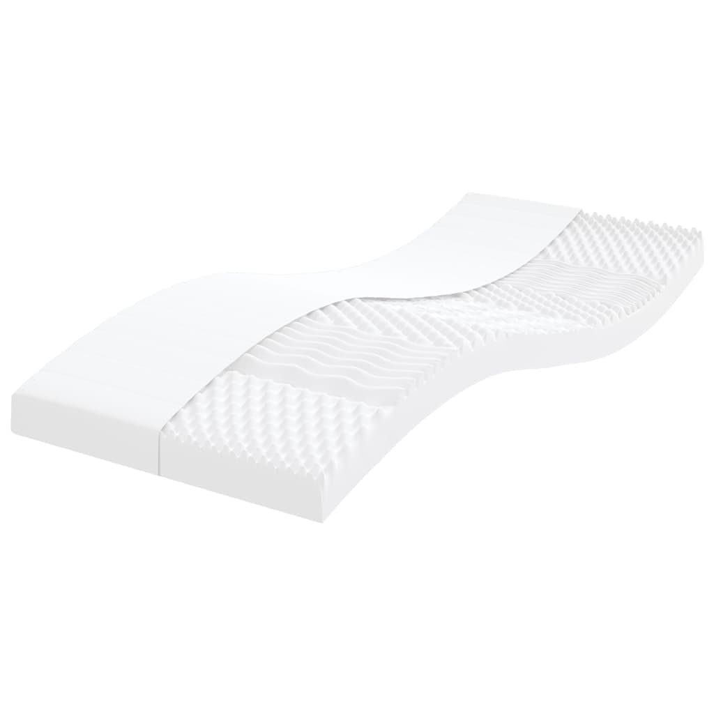 vidaXL Colchão espuma infantil 180x220 cm 7 zonas dureza 20 ILD branco