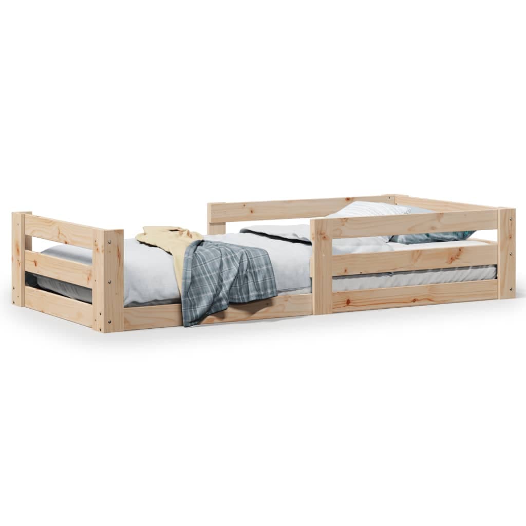 vidaXL Cama sem colchão 90x200 cm madeira de pinho maciça