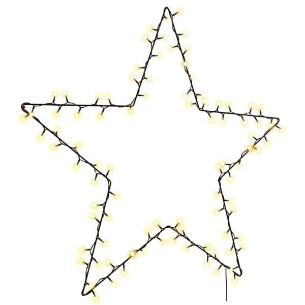 vidaXL Luzes de Natal Silhueta Estrela 115 Leds Branco Quente - 2770502154