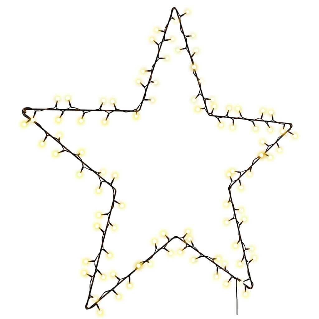 vidaXL Luzes de Natal Silhueta Estrela 115 Leds Branco Quente - 2770502154