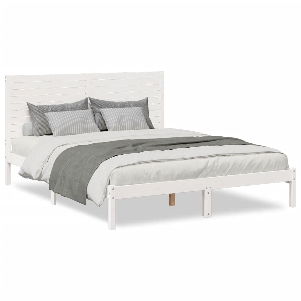 vidaXL Cama Extra Longa sem Colchão 160x220 cm Madeira Maciça - 1522893203