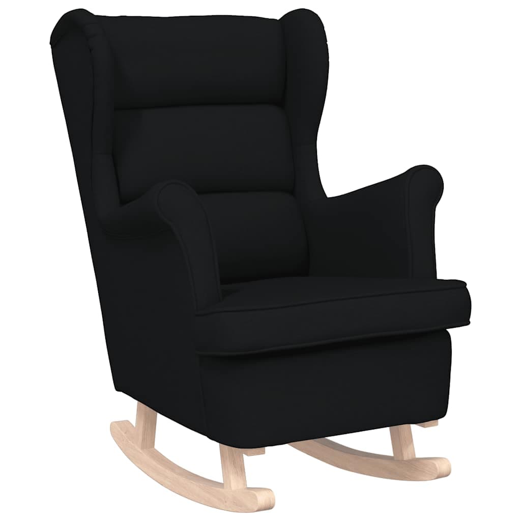 vidaXL Cadeira de Baloiço 74x90x102 cm Tecido Preto - 3291199459
