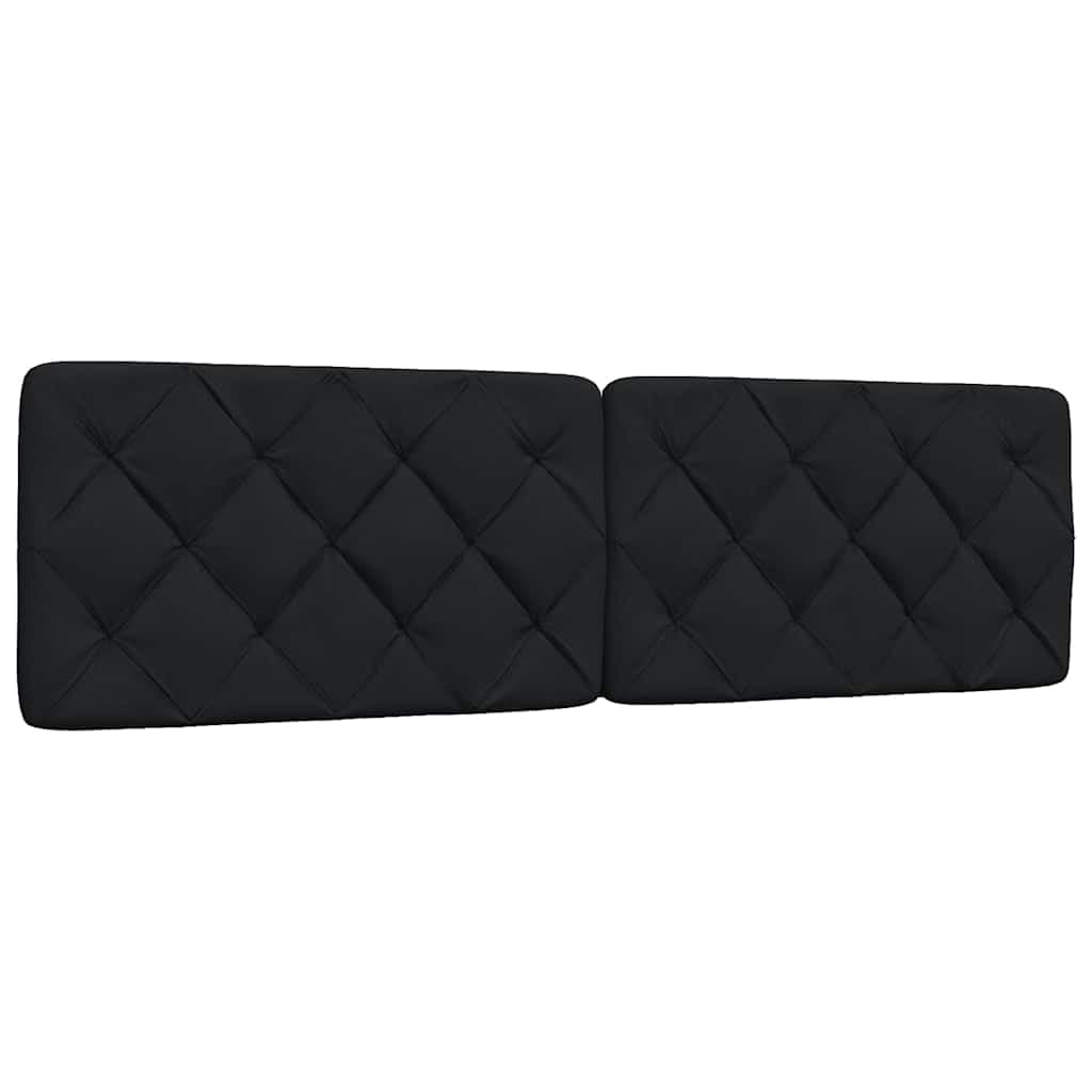 vidaXL Almofadão de cabeceira 180 cm tecido preto