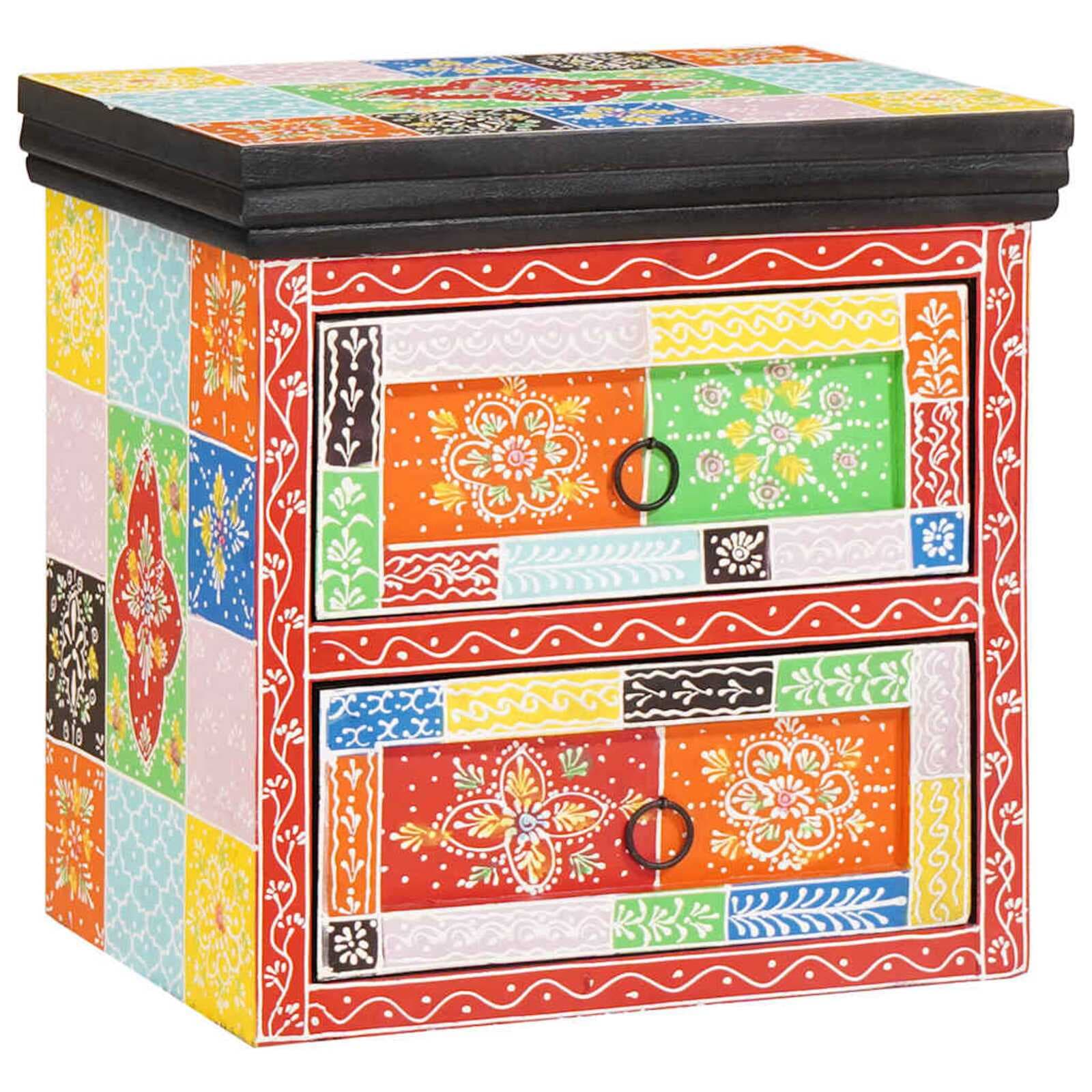 vidaXL Armário de Cabeceira 2 pcs Multicolor 40 x 30 x 40 cm