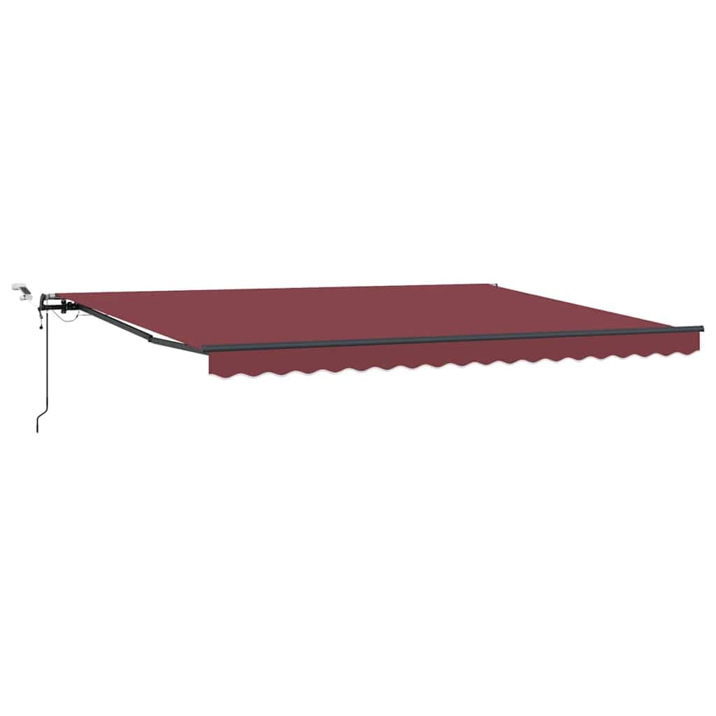vidaXL Toldo Retrátil Automático com Luzes led 450x300 cm Castanho - 4116835506
