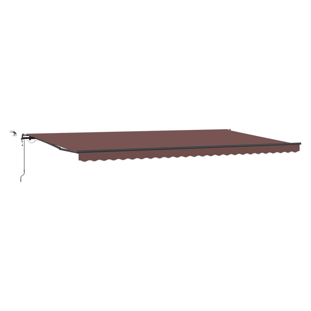 vidaXL Toldo Retrátil Automático com Leds 600x300 cm Castanho - 3729571697