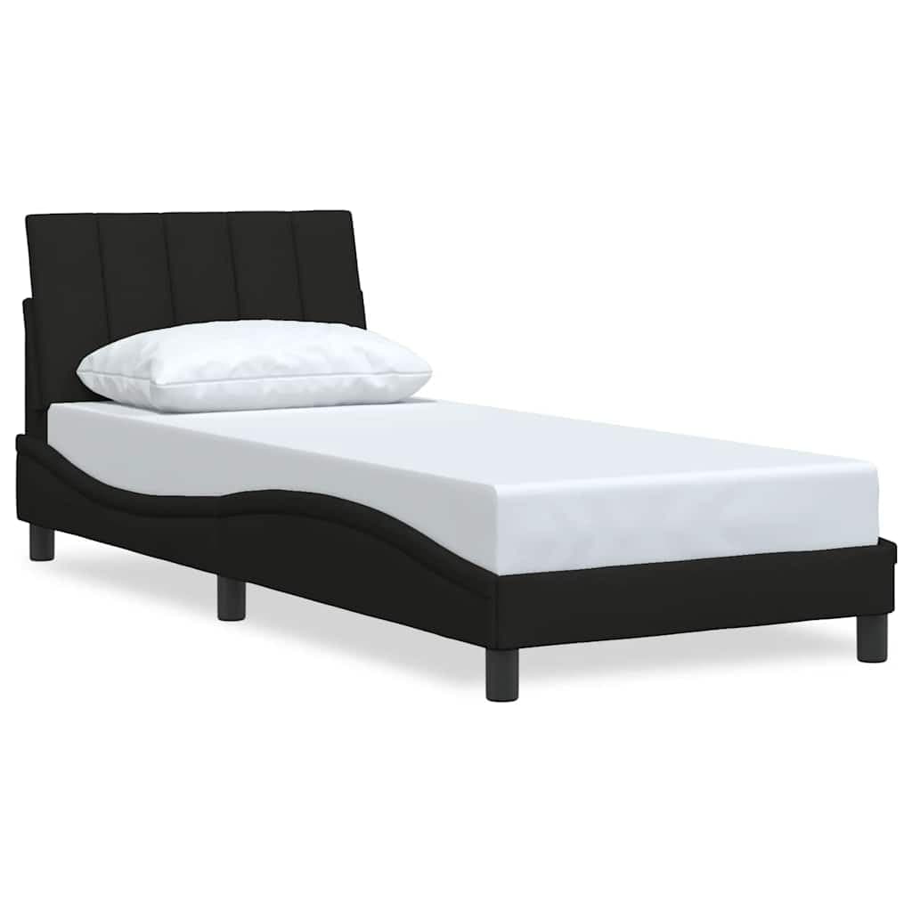 vidaXL Estrutura de Cama sem Colchão 80x200 cm Tecido Preto - 3768956686
