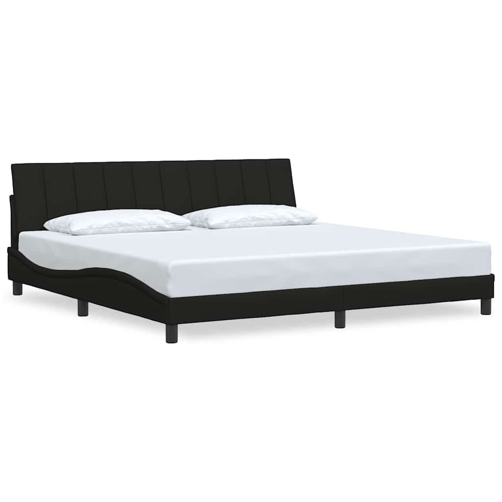 vidaXL Estrutura de cama sem colchão Hanko 200x200 cm tecido preto