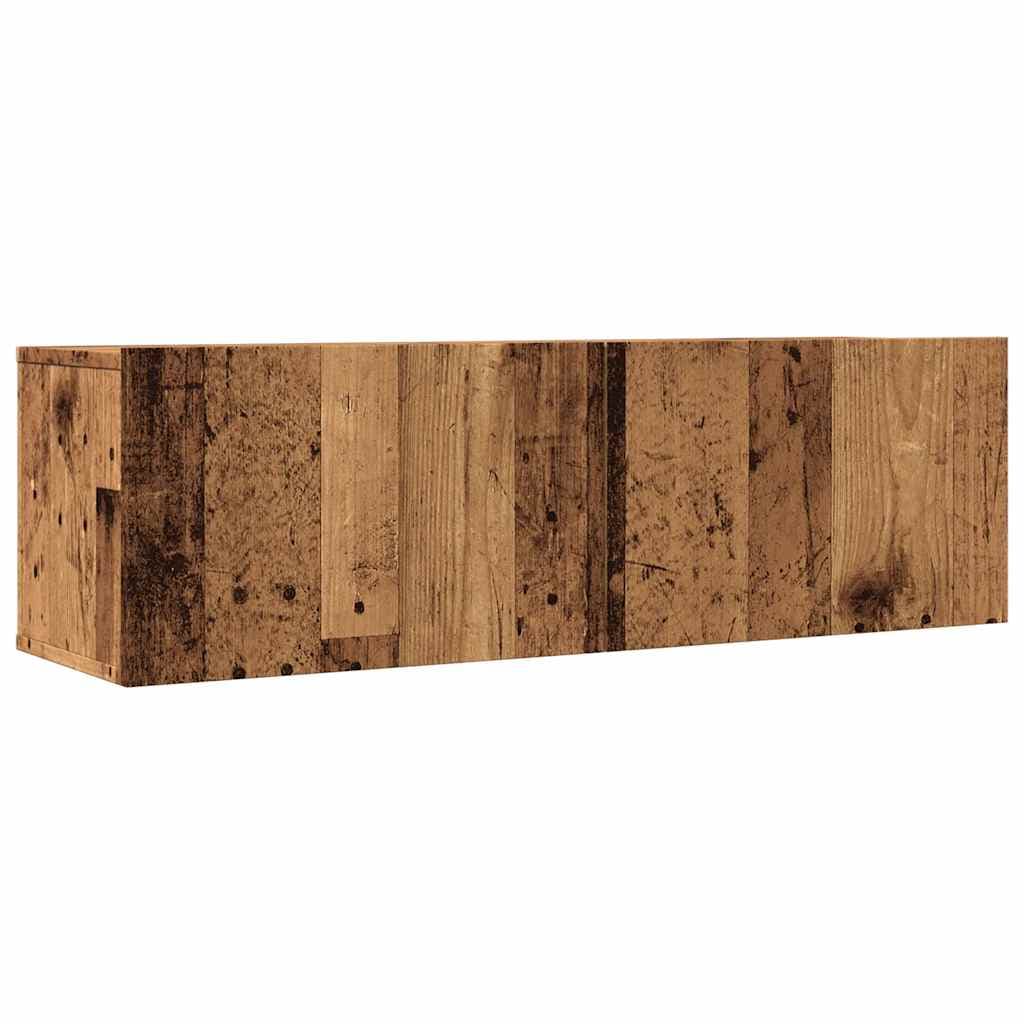 vidaXL Móveis de Parede para TV 2 Peças 100x30x30 cm Madeira Velha - 1675639052
