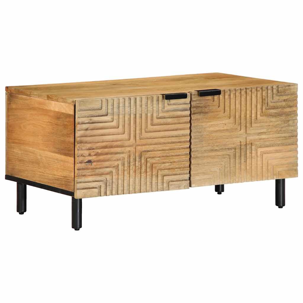 vidaXL Mesa de Centro Castanho 80x50x40 cm Madeira de Mangueira Maciça - 1902393749