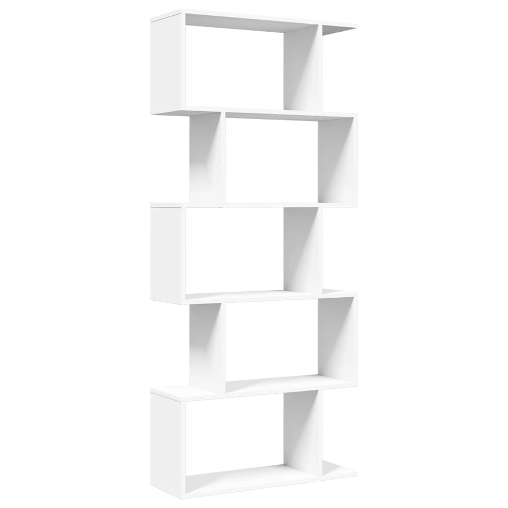 vidaXL Estante Divisória 5 Níveis 70x24x161cm Derivados Madeira Branco - 4097271627