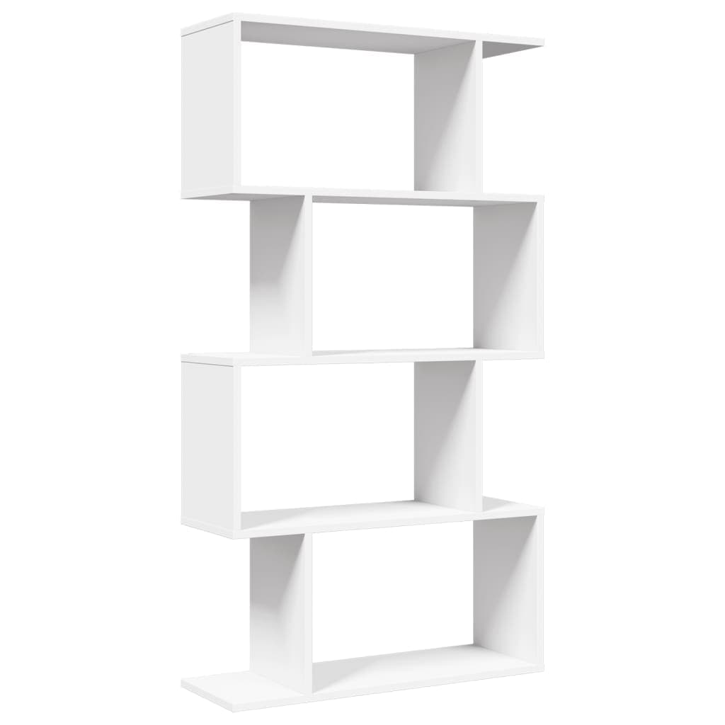 vidaXL Estante Divisória 4 Níveis 70x24x129cm Derivados Madeira Branco - 1395689123