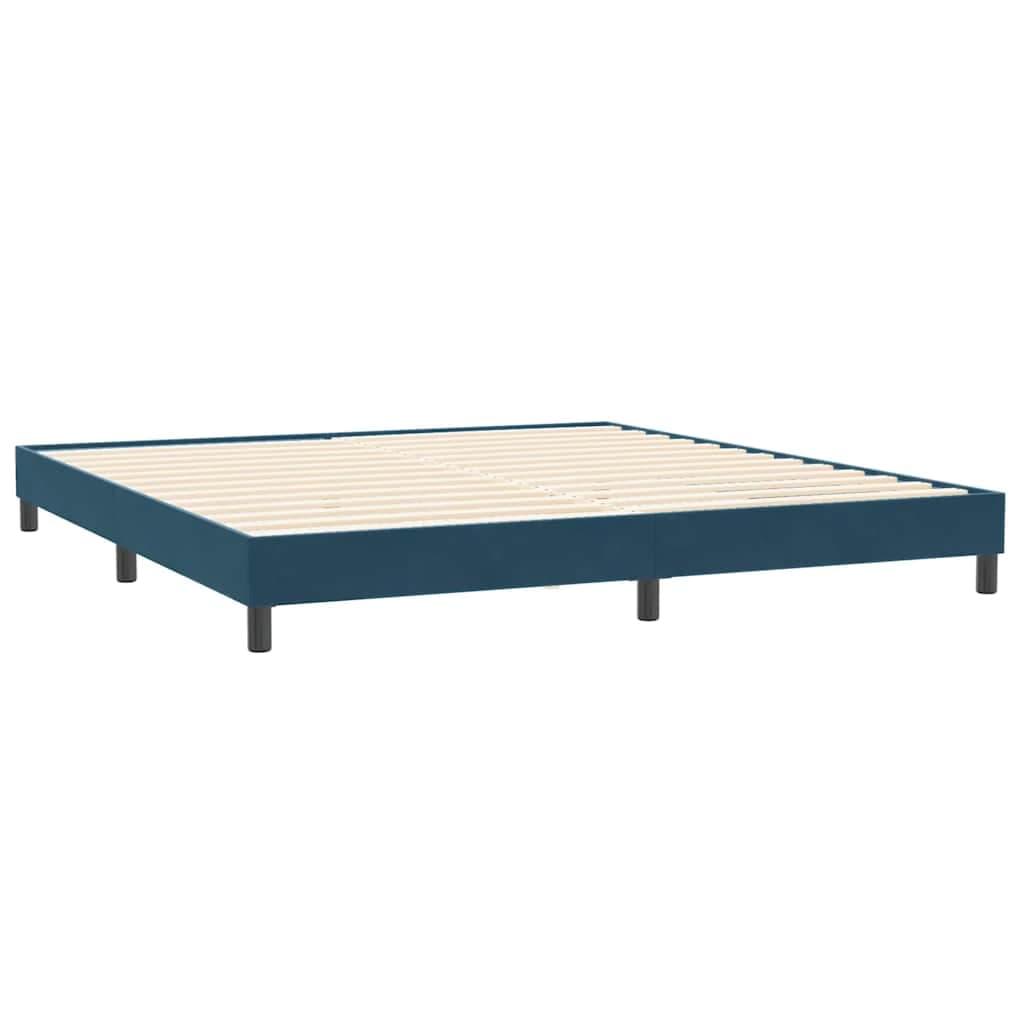 vidaXL Estrutura de Cama sem Colchão 200x220 cm Veludo Azul-escuro - 2692030981