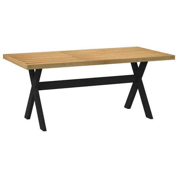 vidaXL Mesa de Jantar Noain Pernas em Forma X 180x90x75cm Pinho Maciço - 3499301760