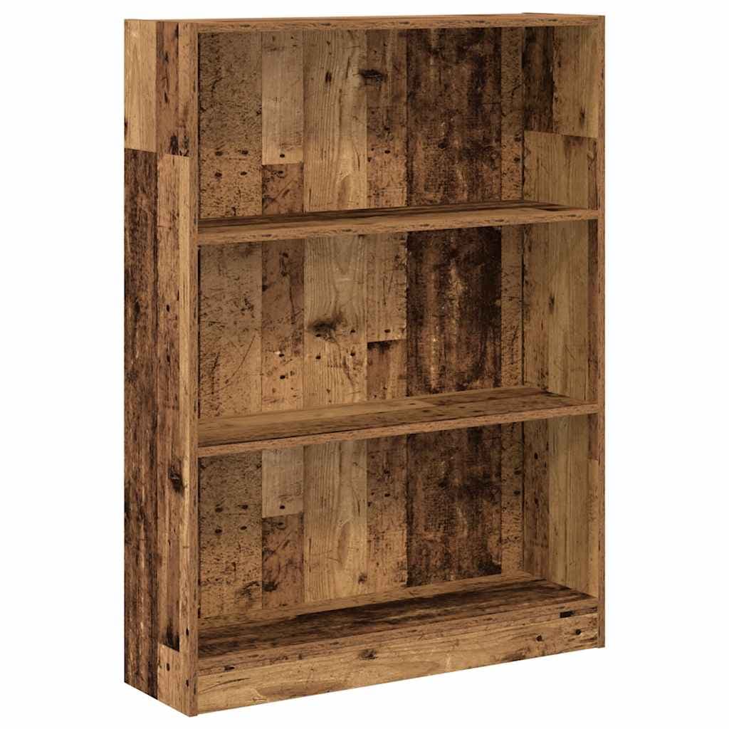 vidaXL Estante 80x24x109 cm Derivados de Madeira Madeira Velha - 1626237054