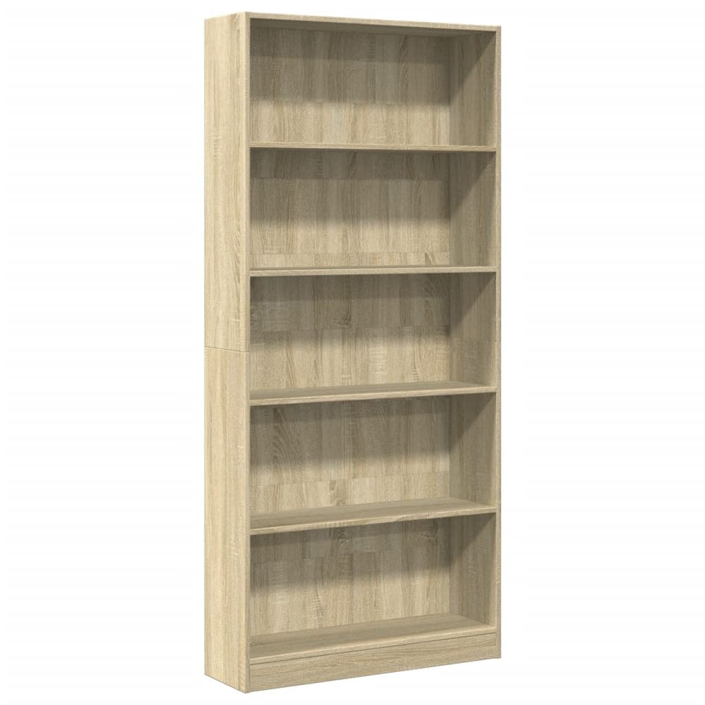 vidaXL Estante 80x24x176 cm Derivados de Madeira Carvalho Sonoma - 3885091996