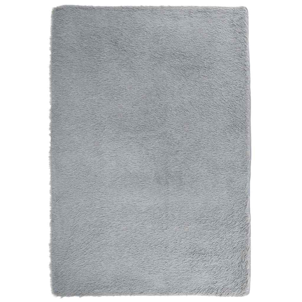 Tapete vidaXL Shaggy de Pelo Alto Navarra 120x170 cm Cinzento-claro - 584262965