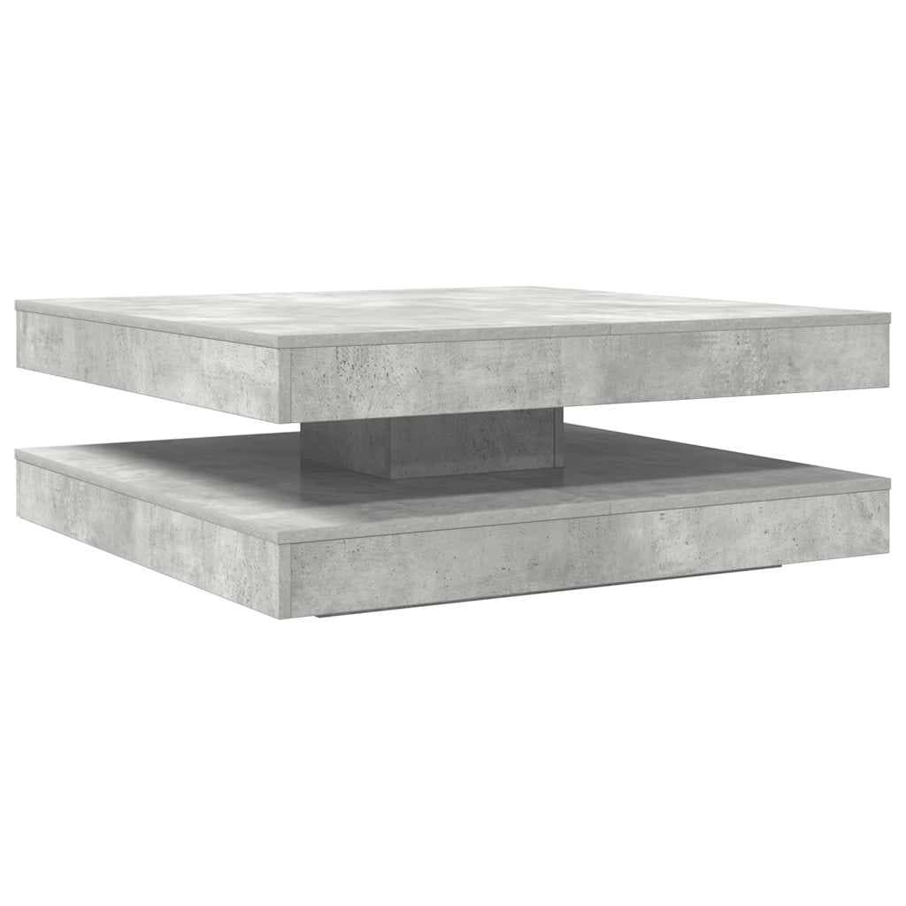 vidaXL Mesa de Centro Rotativa a 360 Graus 90x90x34,5 cm Cinza Cimento - 1876123188