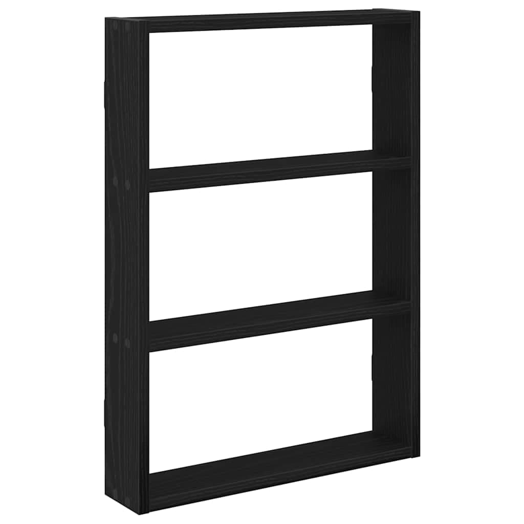 vidaXL Prateleira de Parede 43x9x60 cm Derivados de Madeira Preto - 1134504898