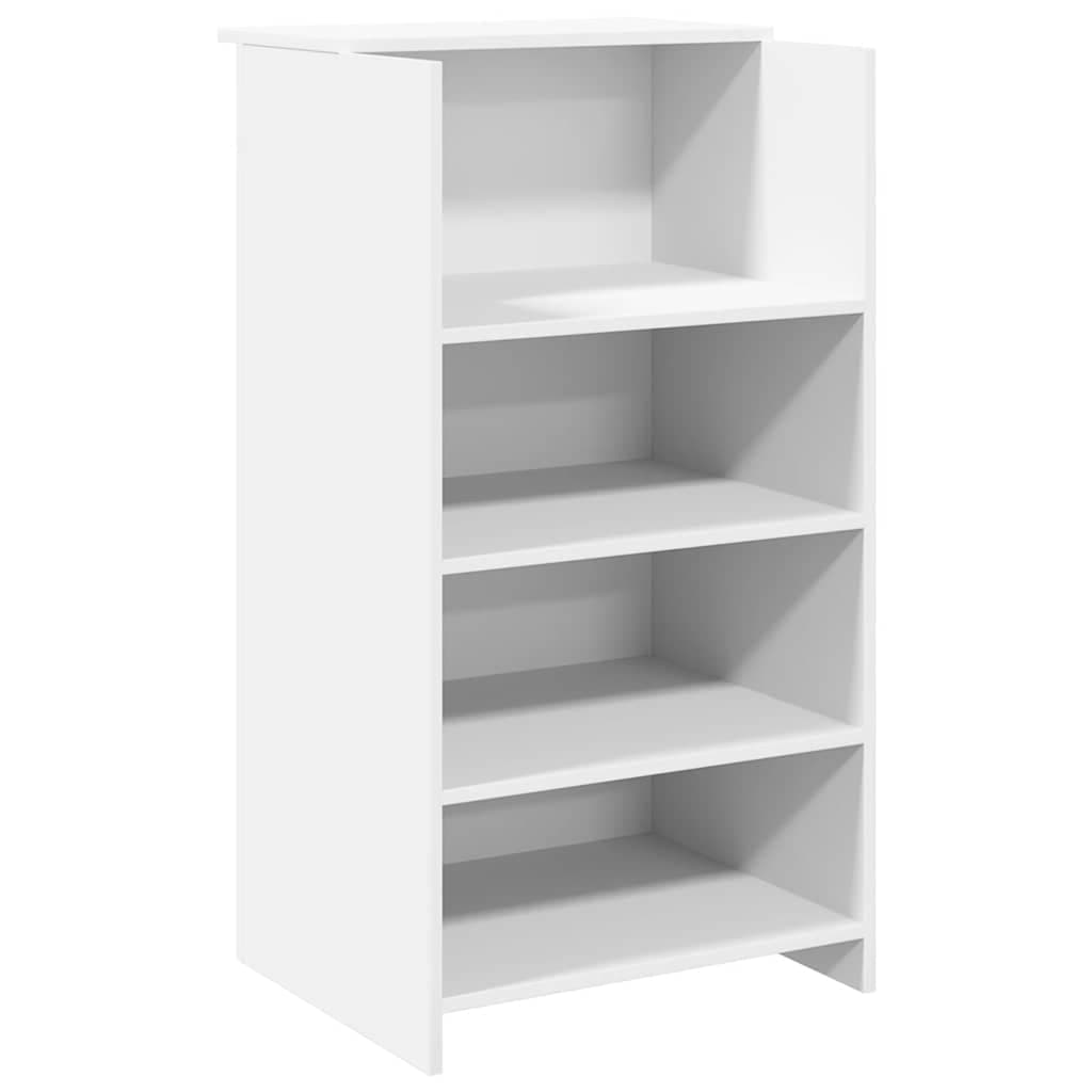 vidaXL Balcão de recepção Branco 55x50x103,5 cm Madeira projetada