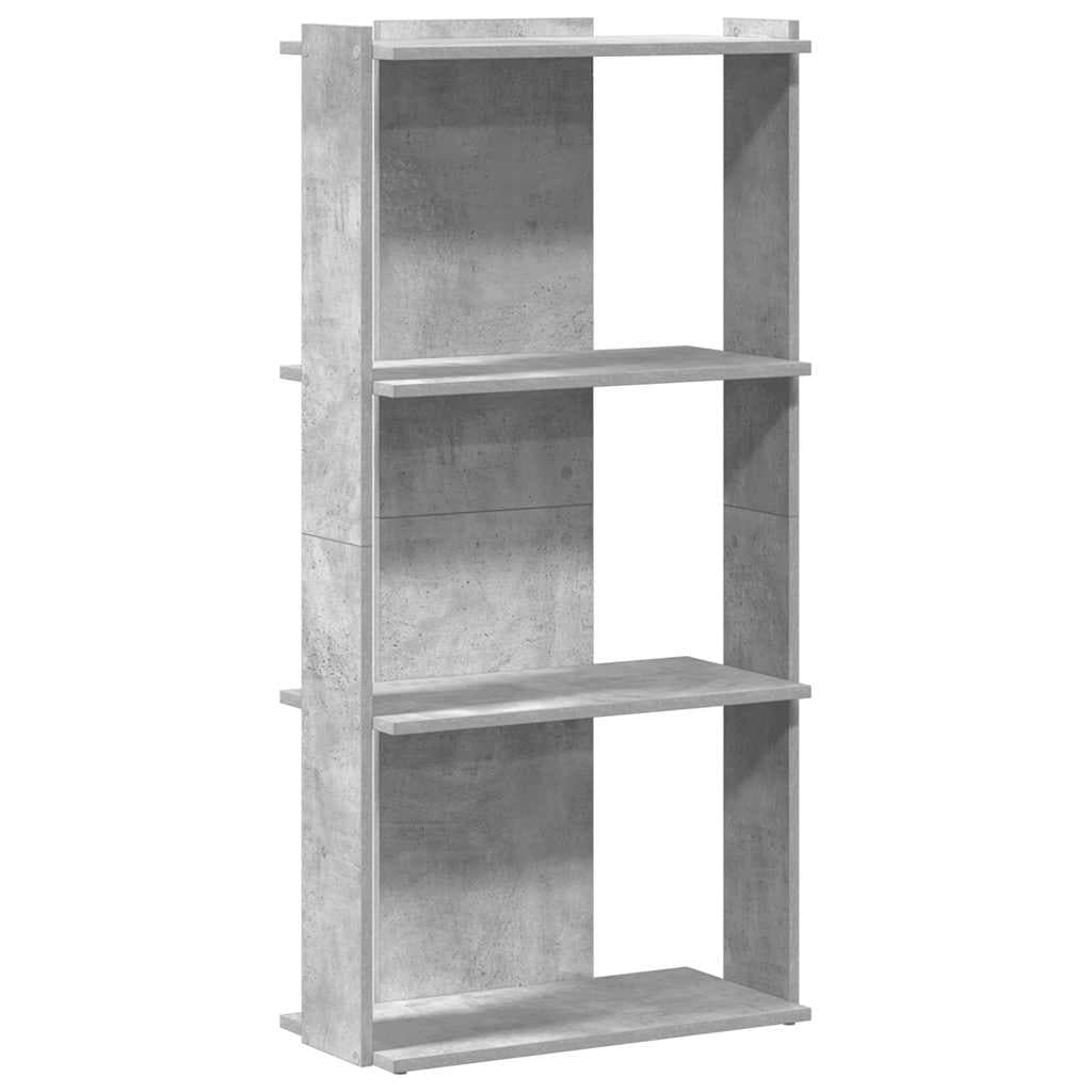 vidaXL Estante 3 Camadas Betão 60x30x120cm Madeira Trabalhada Cinzento - 1710040157