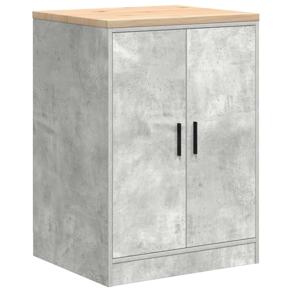 vidaXL Armário de arrumação de garagem Betão Cinzento 60x51x85 cm