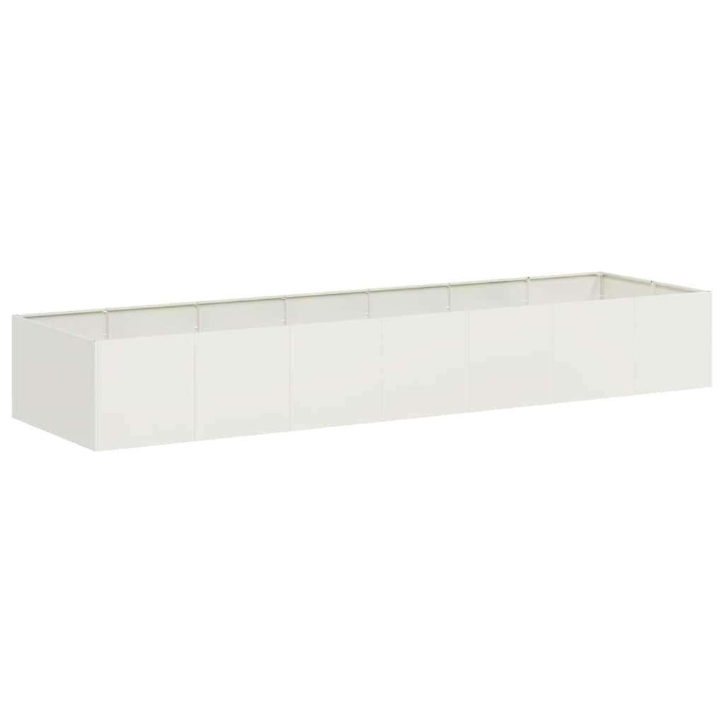 vidaXL Vaso/floreira 280x80x40 cm aço branco
