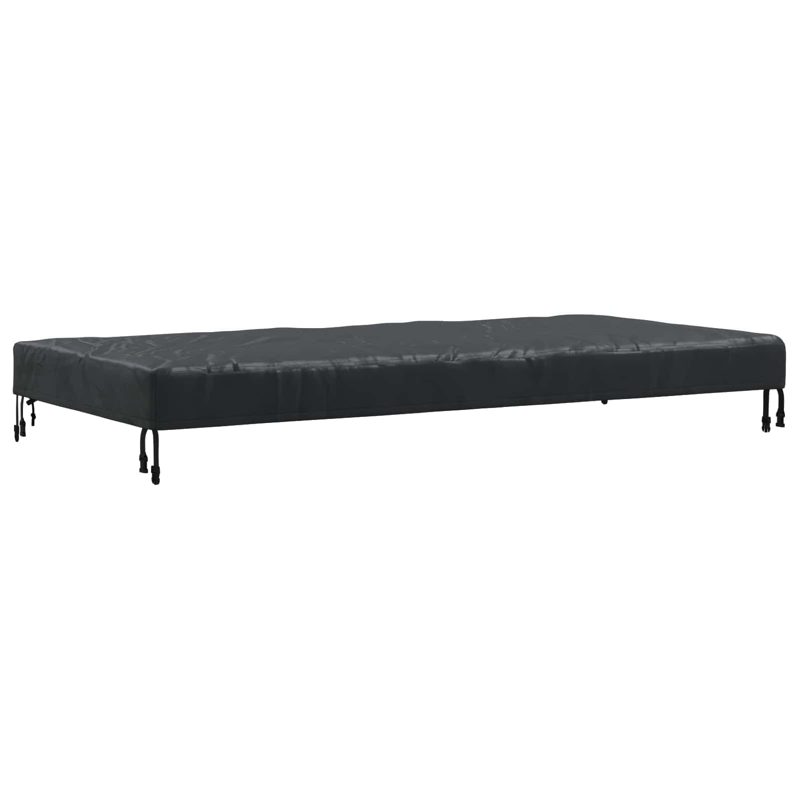 vidaXL Capa de Mesa Liso Preto 82 x 182 x 15 cm tecido