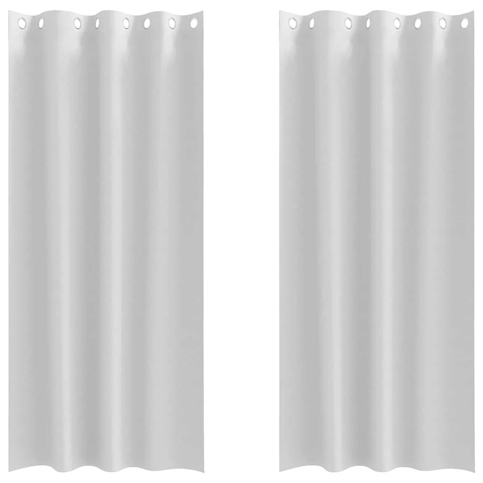 vidaXL Cortinas Blackout com Argolas 2 pcs Cinza Claro 245 x 140 cm