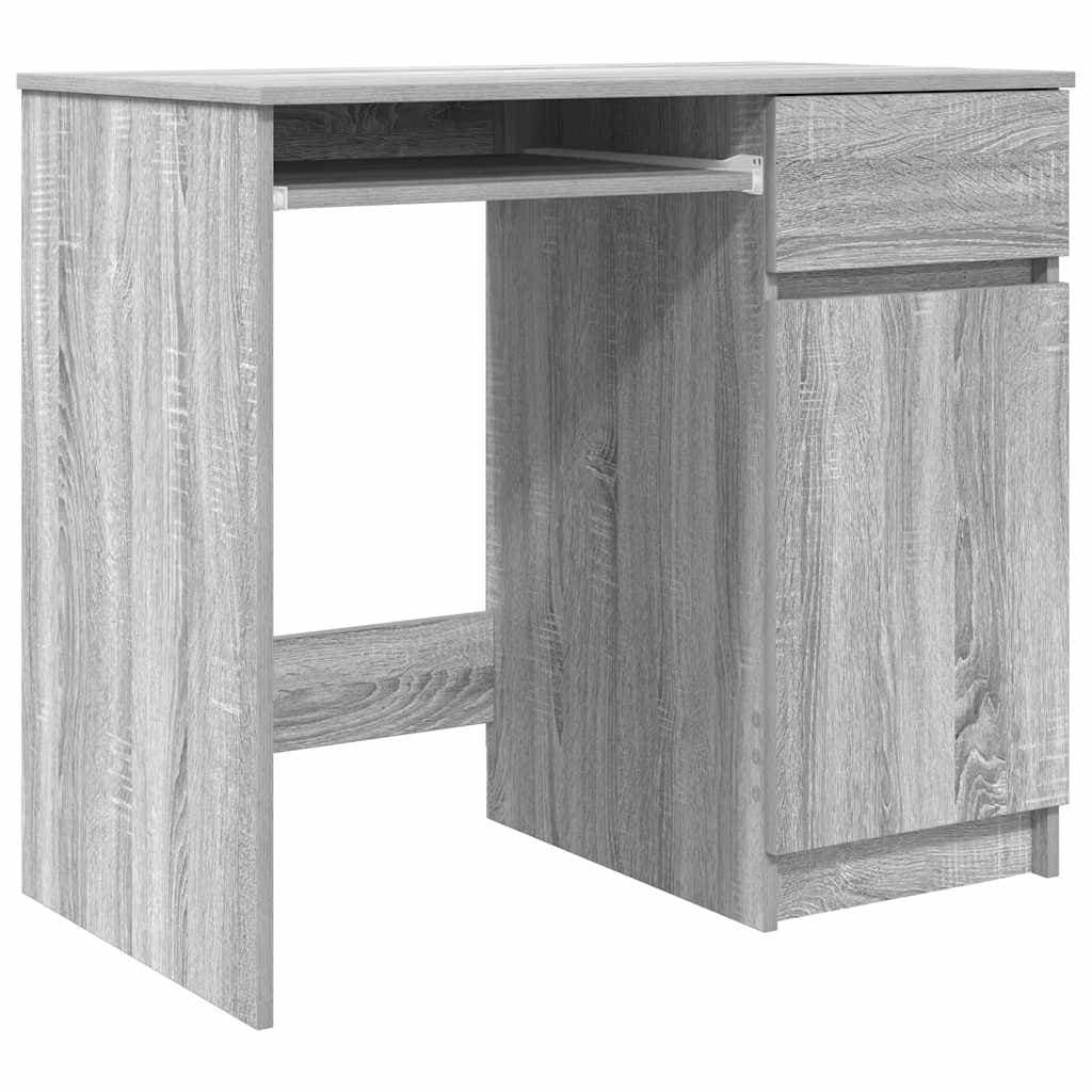 vidaXL Secretária 86x49x76 cm derivados de madeira cinzento sonoma