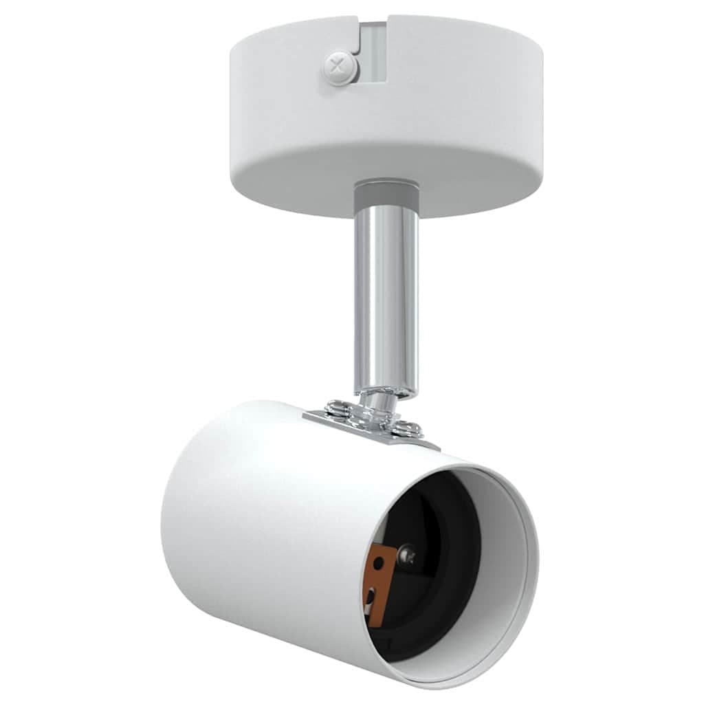 vidaXL Foco de teto com holofotes Branco 6,5 x 6 x 11,5 cm Metal