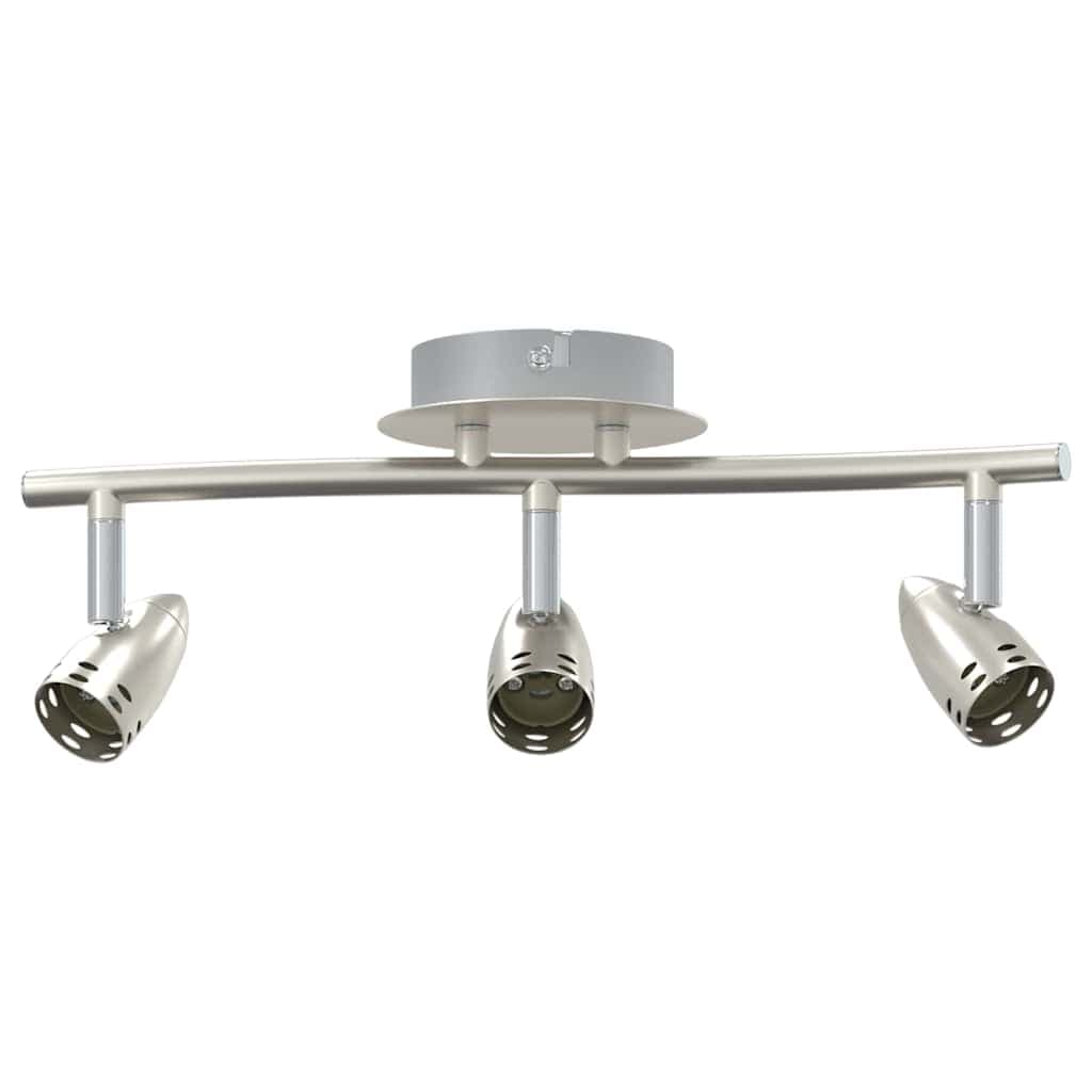 vidaXL Foco de teto com holofotes Níquel 36,5 x 10 x 12,5 cm Metal