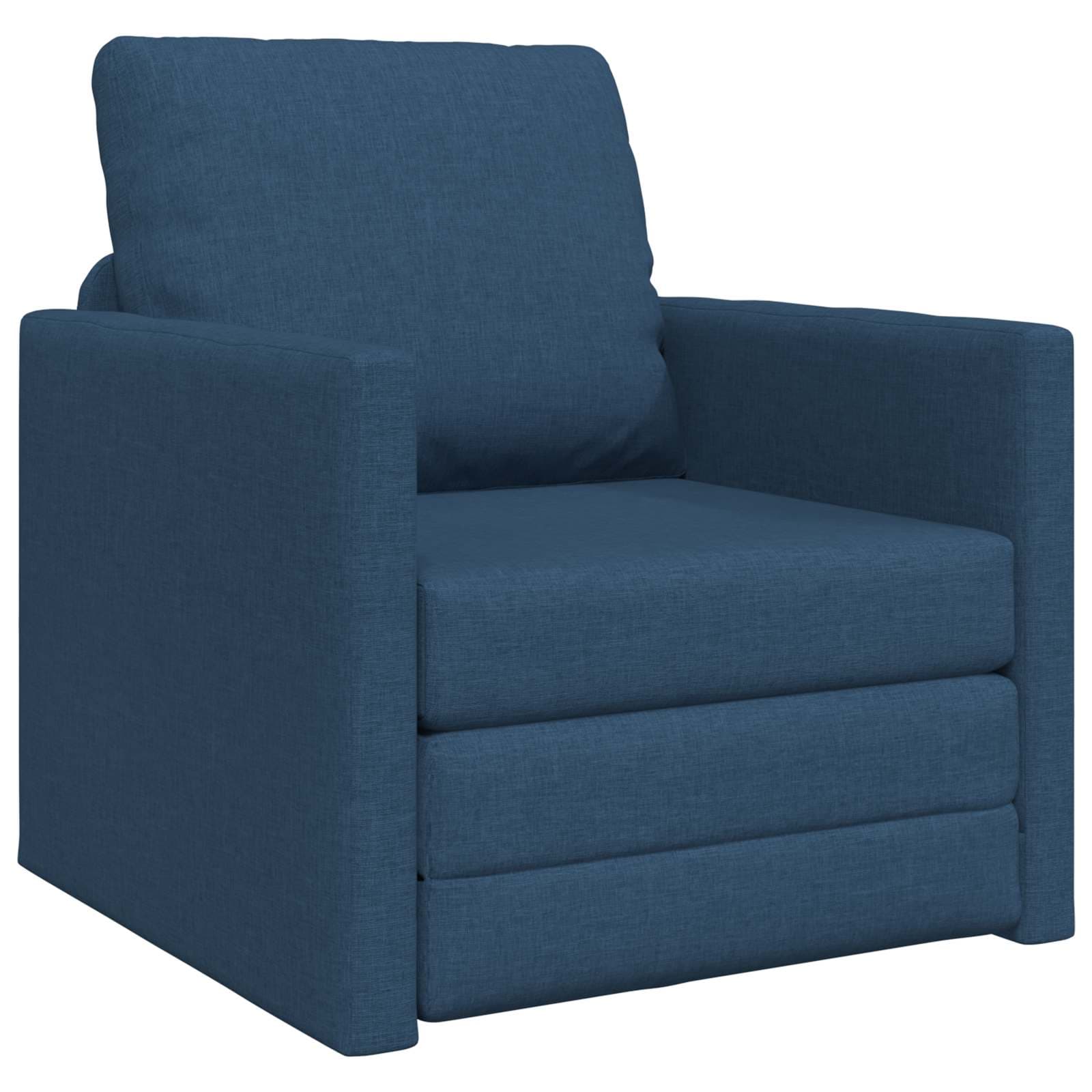 vidaXL Sofá-Cama Azul 74 x 77 x 81 cm tecido