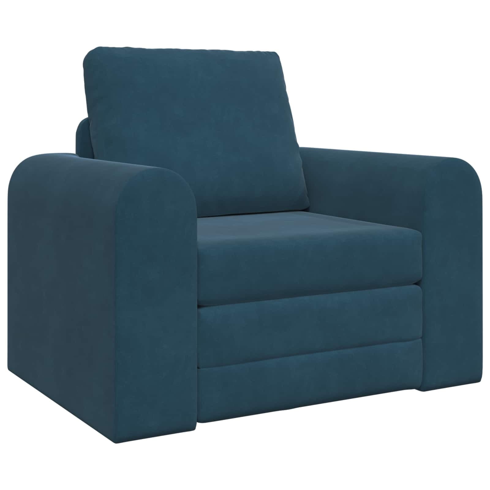 vidaXL Sofá-Cama Azul 98 x 71 x 83 cm Veludo