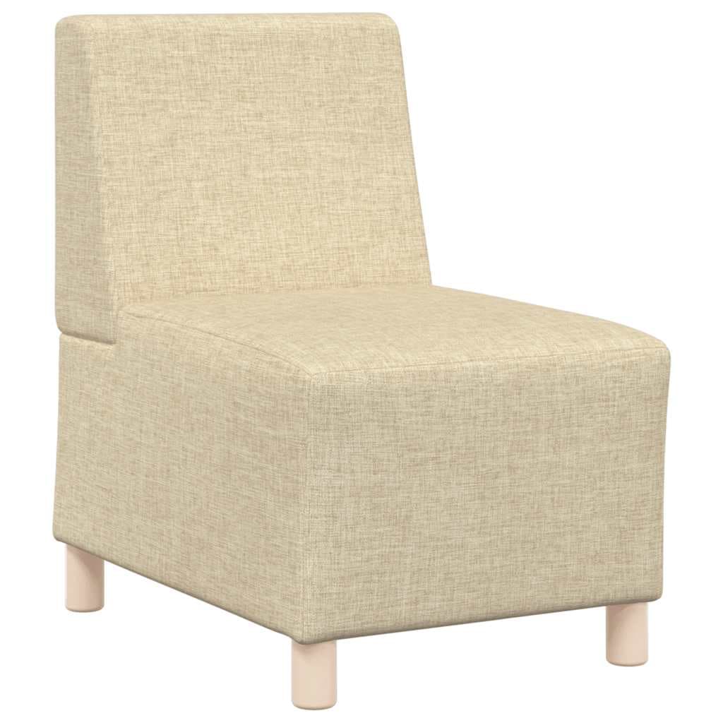 vidaXL Poltrona sem braços 55 cm tecido cor creme