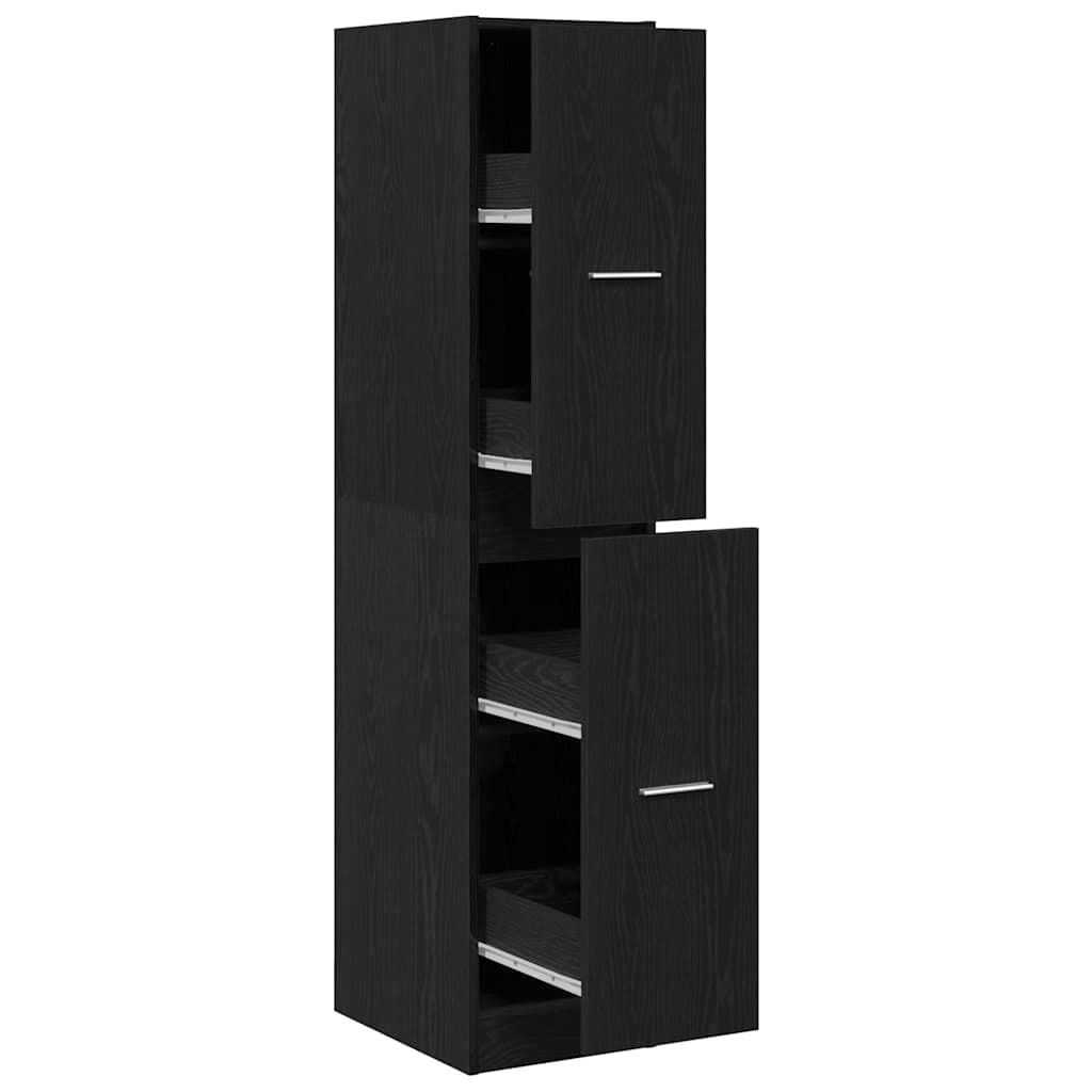 vidaXL Armário de Boticário Carvalho Preto 30x41x144,5 cm Madeira Engenheirada